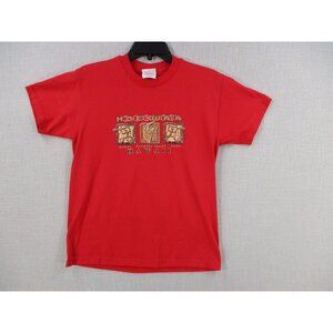 Hanes Heavyweight Hawaii T-Shirt Red L (14-16) Cotton/Polyester